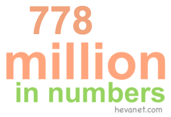 778 million in numbers