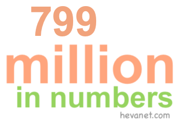 799 million in numbers