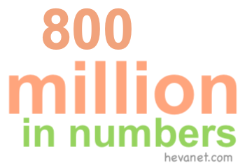 800 million in numbers