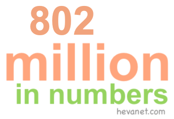 802 million in numbers