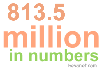 813.5 million in numbers 813.5 million in numbers