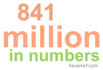 841 million in numbers