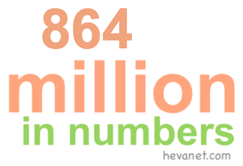 864 million in numbers