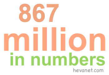 867 million in numbers