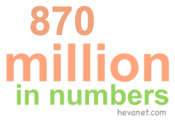 870 million in numbers