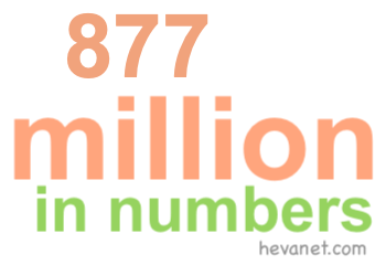 877 million in numbers