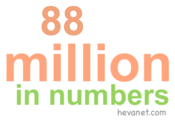 88 million in numbers 88 million in numbers