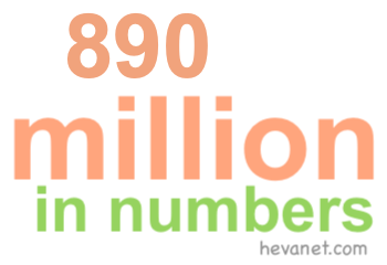 890 million in numbers 890 million in numbers