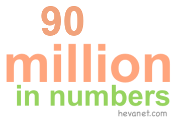 90 million in numbers
