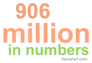 906 million in numbers