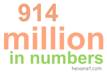 914 million in numbers