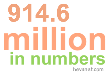 914.6 million in numbers