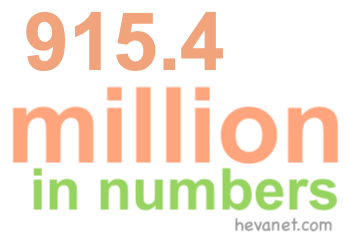 915.4 million in numbers