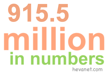915.5 million in numbers