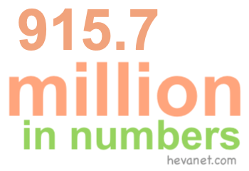 915.7 million in numbers