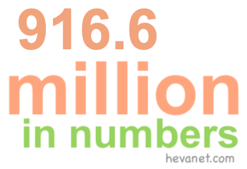 916.6 million in numbers