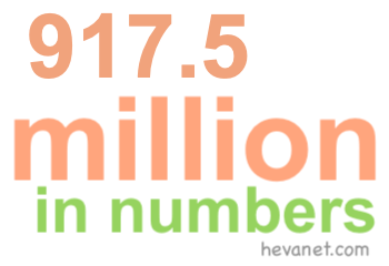 917.5 million in numbers
