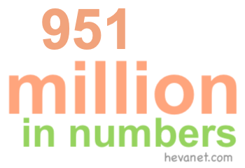 951 million in numbers