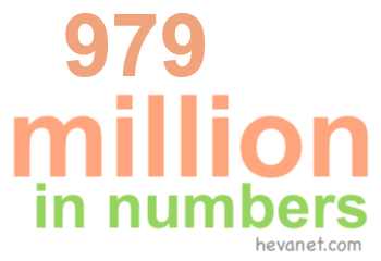 979 million in numbers 979 million in numbers