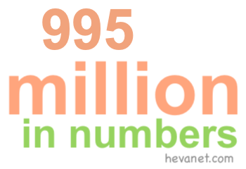 995 million in numbers