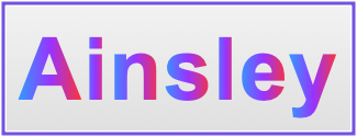 Image of the name Ainsley