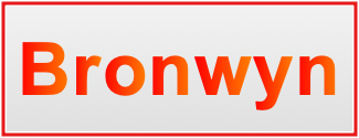 Image of the name Bronwyn