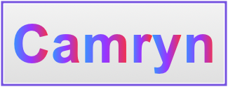 Image of the name Camryn