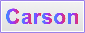 Image of the name Carson
