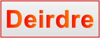 Image of the name Deirdre