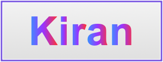 Image of the name Kiran
