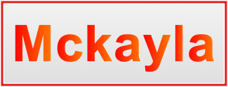 Image of the name Mckayla