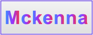 Image of the name Mckenna