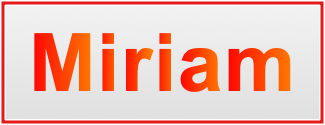 Image of the name Miriam