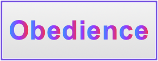 Image of the name Obedience