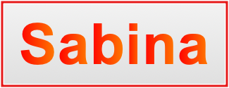 Image of the name Sabina Image of the name Sabina