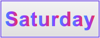 Image of the name Saturday Image of the name Saturday