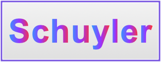 Image of the name Schuyler