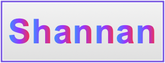 Image of the name Shannan Image of the name Shannan