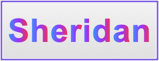 Image of the name Sheridan Image of the name Sheridan
