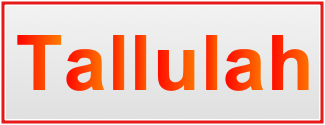 Image of the name Tallulah Image of the name Tallulah