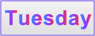 Image of the name Tuesday Image of the name Tuesday