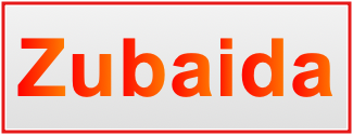 Image of the name Zubaida