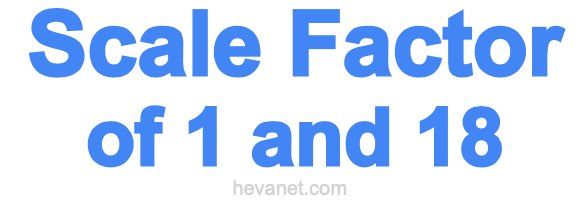 Scale Factor of 1 and 18 Scale Factor of 1 and 18