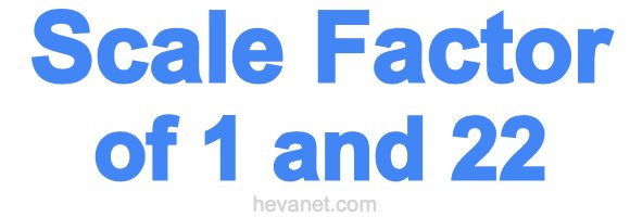 Scale Factor of 1 and 22