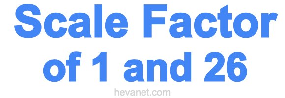 Scale Factor of 1 and 26 Scale Factor of 1 and 26