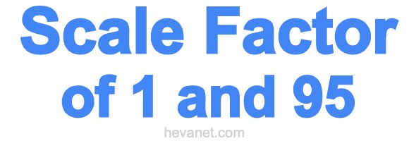 Scale Factor of 1 and 95 Scale Factor of 1 and 95