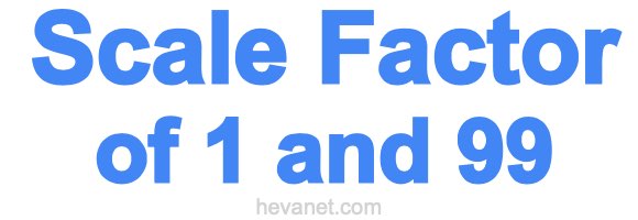 Scale Factor of 1 and 99 Scale Factor of 1 and 99