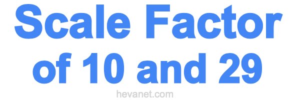 Scale Factor of 10 and 29 Scale Factor of 10 and 29
