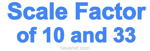 Scale Factor of 10 and 33 Scale Factor of 10 and 33
