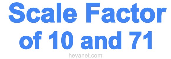 Scale Factor of 10 and 71 Scale Factor of 10 and 71